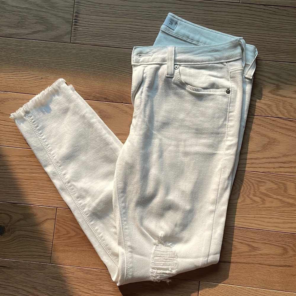 Just black white jeans